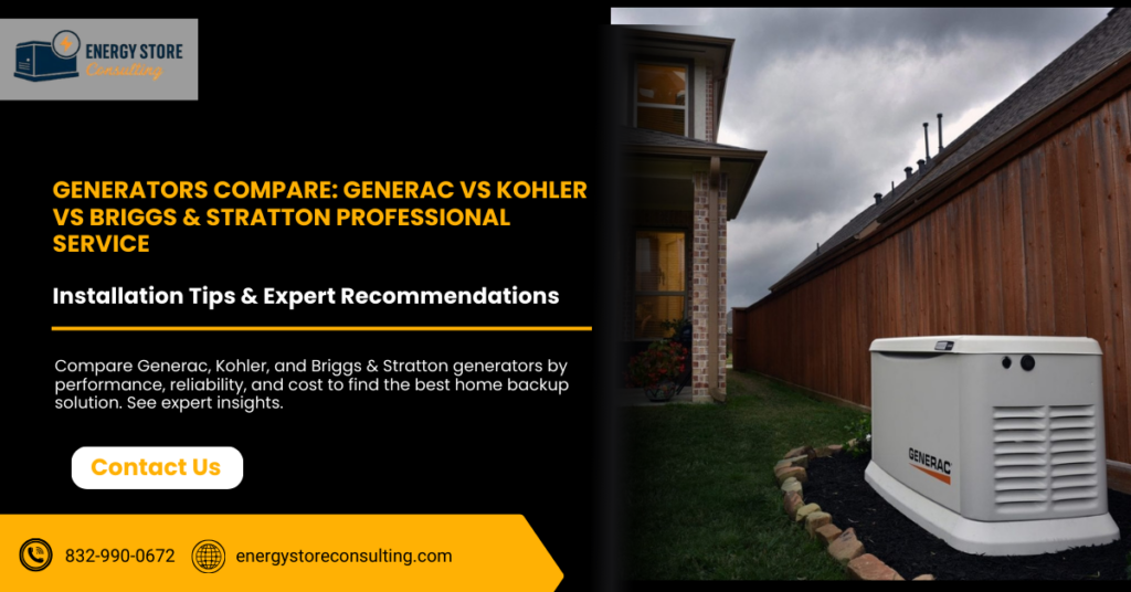 Generators Compare: Generac vs Kohler vs Briggs & Stratton Professional Service