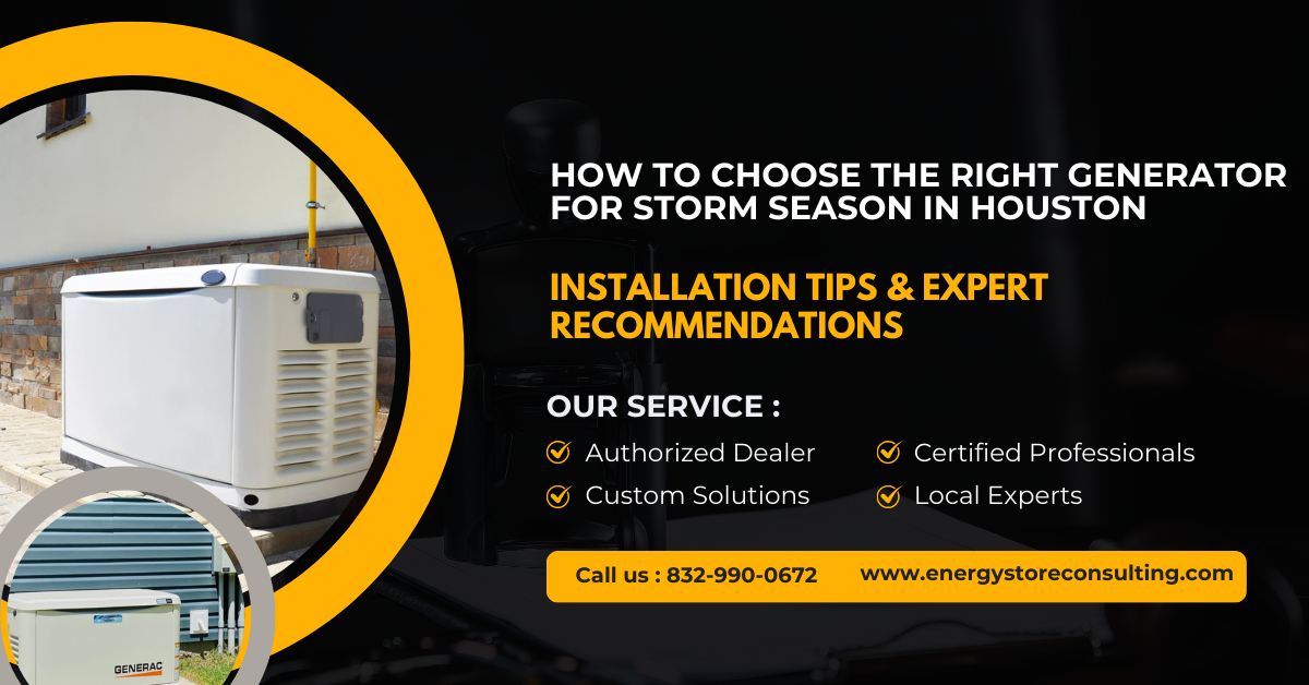 How to Choose the Right Generator for Storm Season in Houston