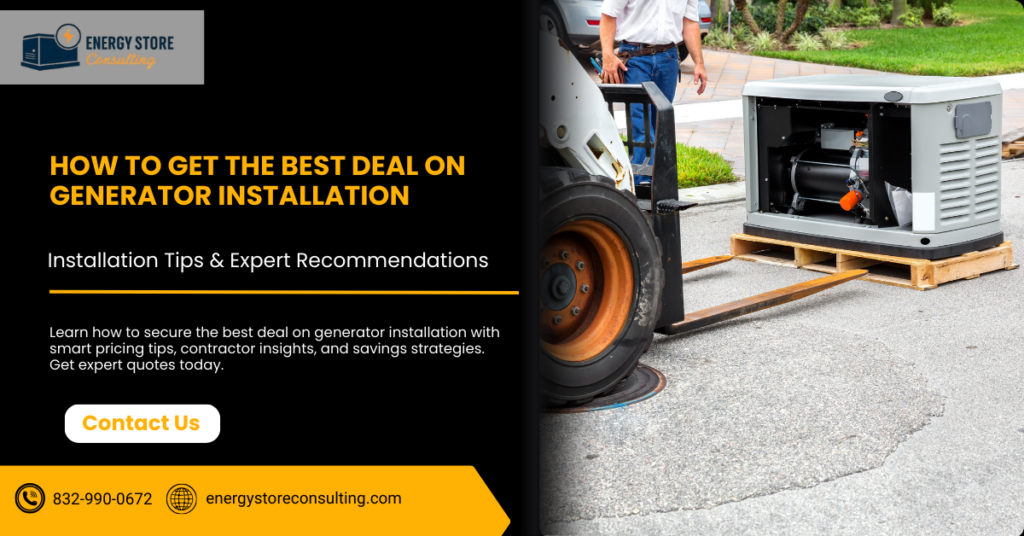 How to Get the Best Deal on Generator Installation