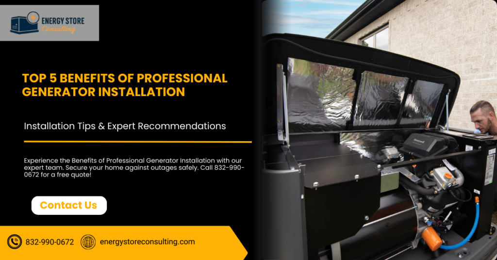 Top 5 Benefits of Professional Generator Installation