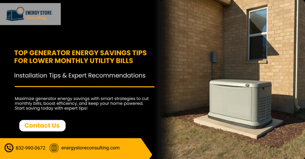 Top Generator Energy Savings Tips for Lower Monthly Utility Bills