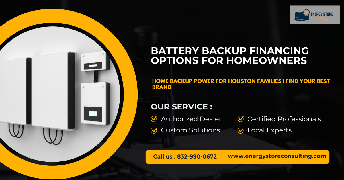 Battery Backup Financing Options for Homeowners